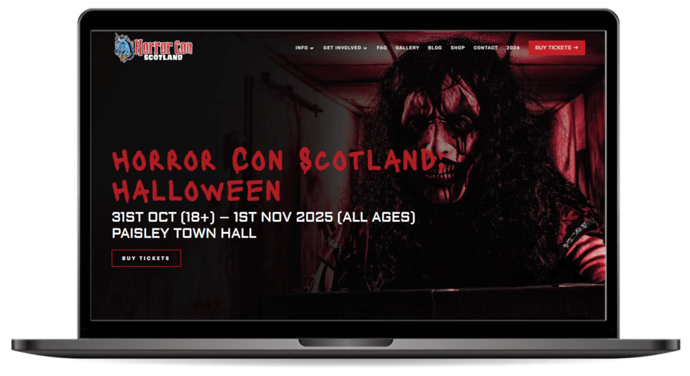 Horror Con Scotland Website Homepage Image Horror Con Scotland Website Homepage Image